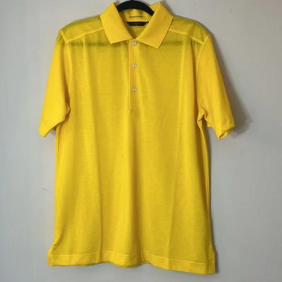 Callaway Yellow Performance Golf Shirt Size Medium - Picture 5 of 10